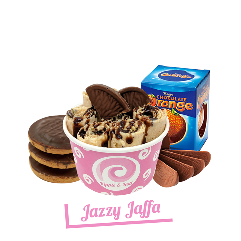 Jazzy Jaffa Rolled Ice Cream
