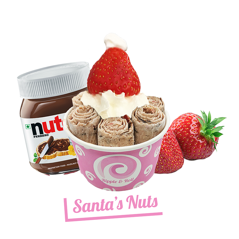 Santas Nuts Rolled Ice Cream